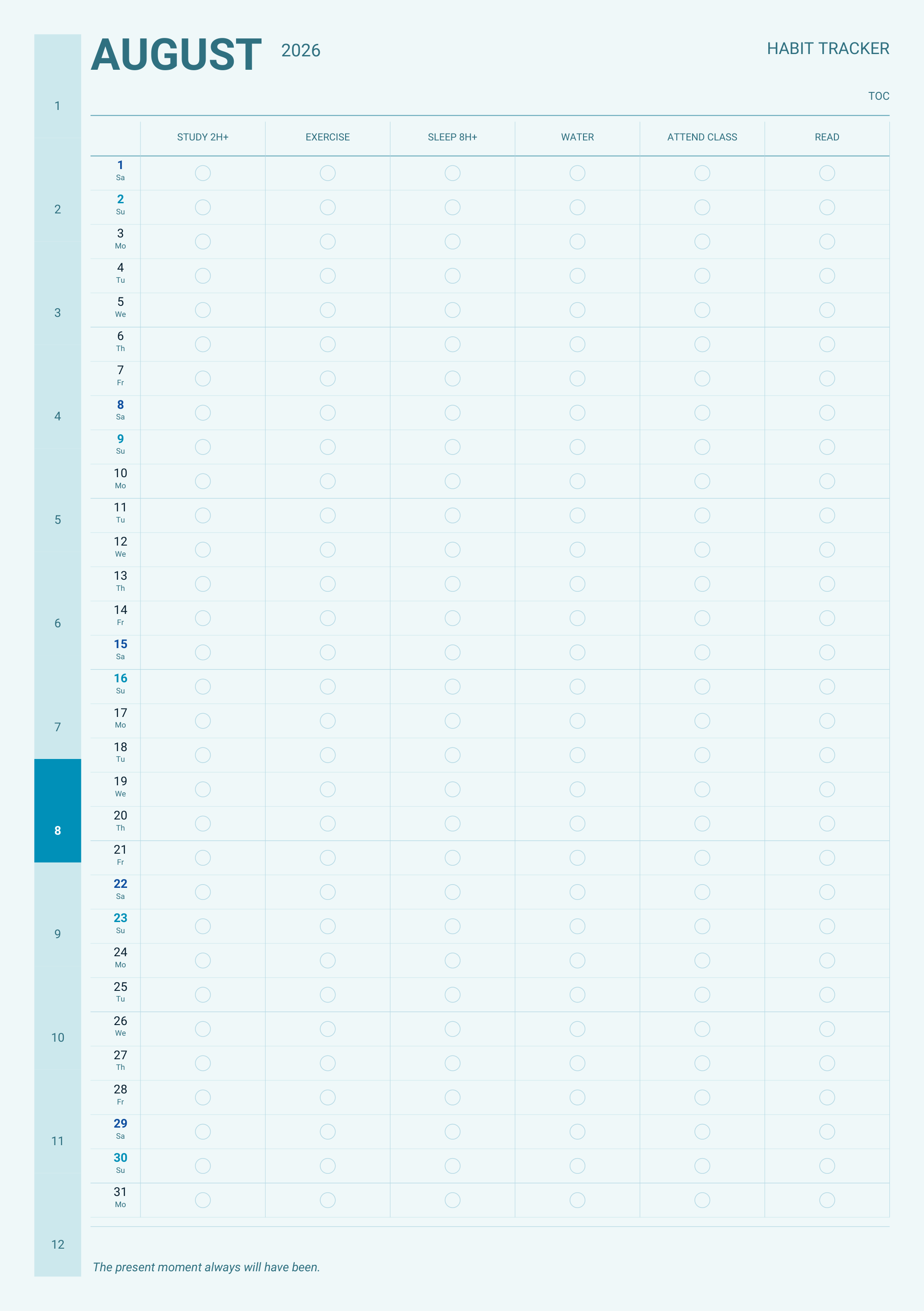 Student habit tracker