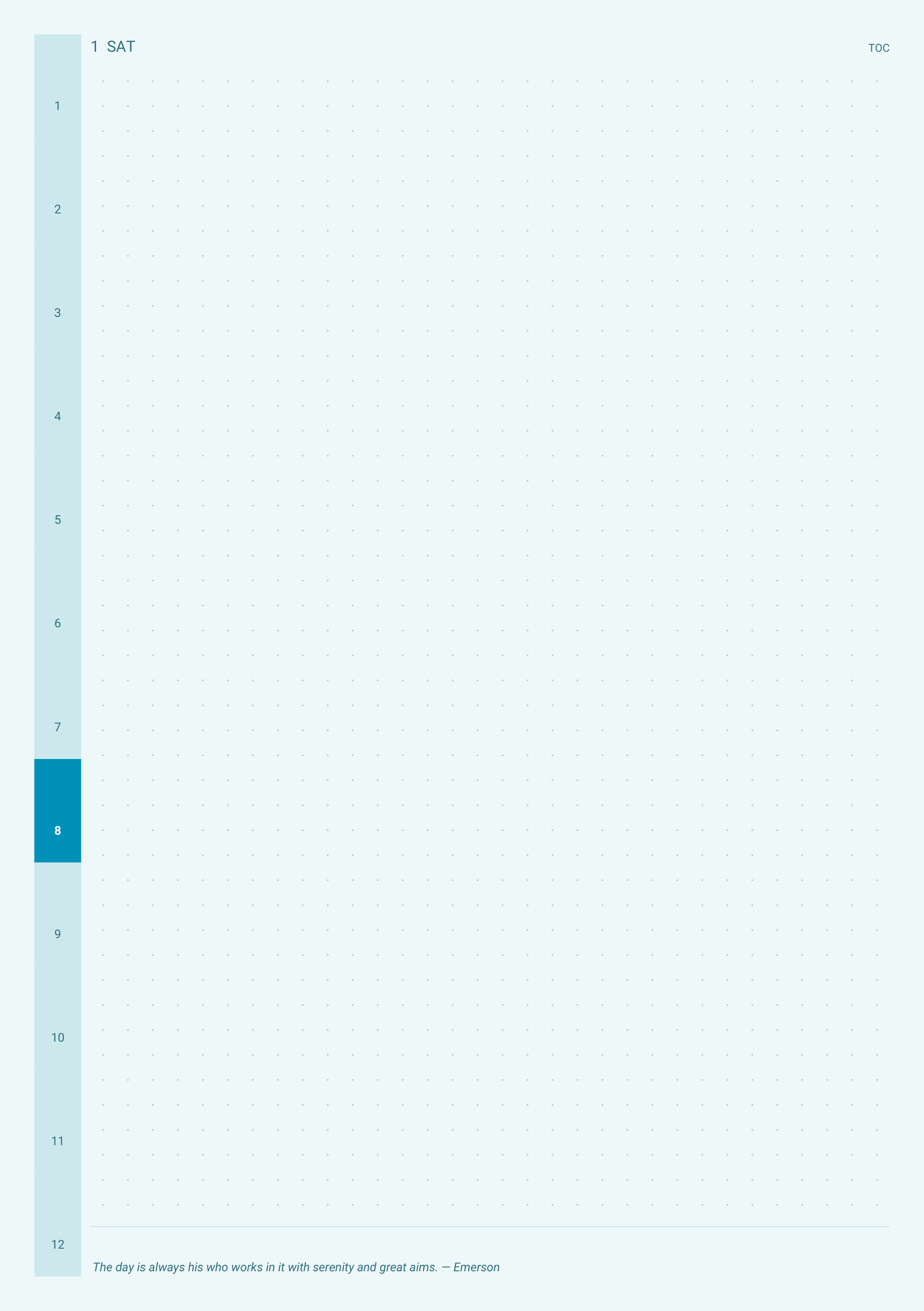 Dot-grid notes page