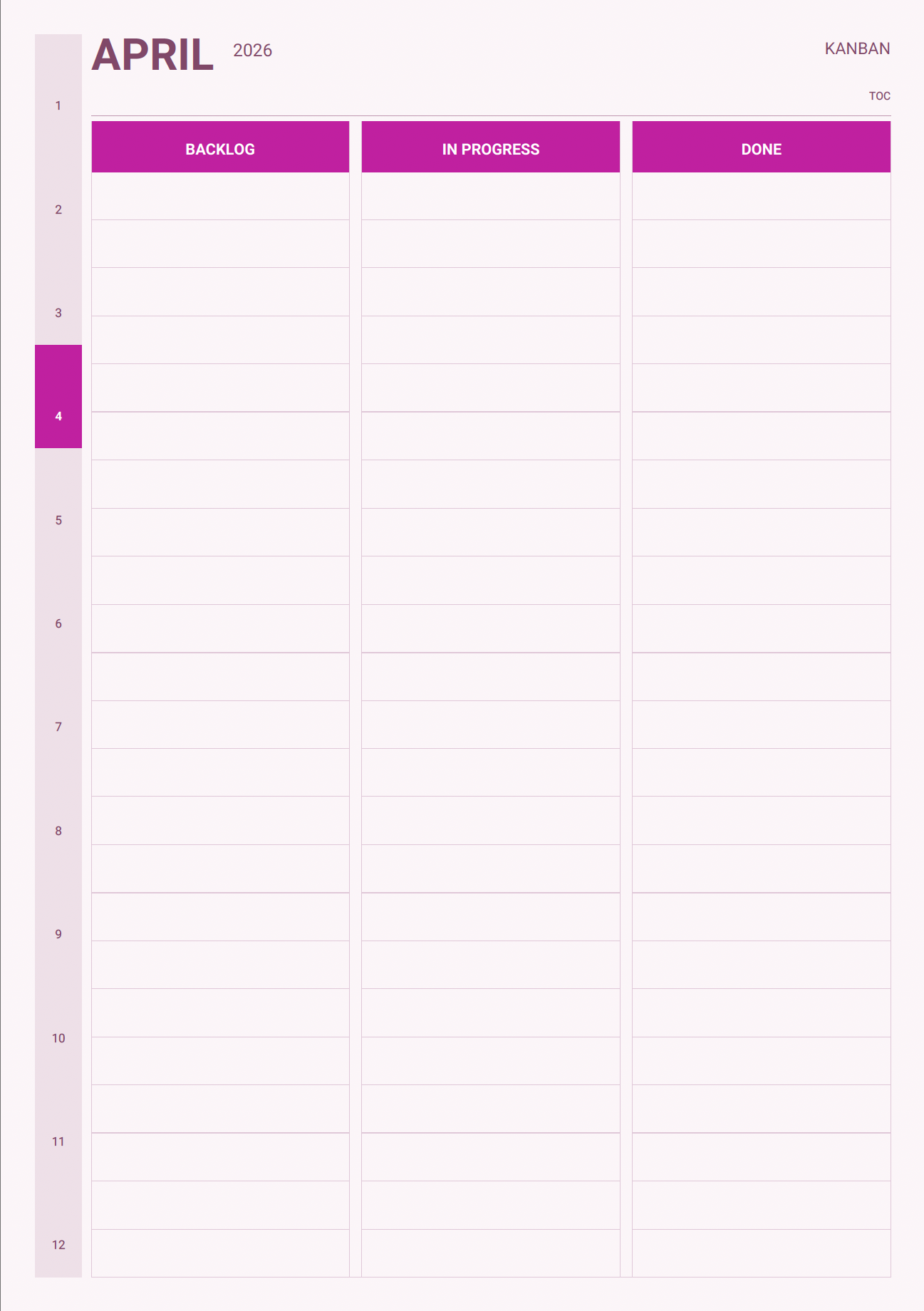 Content Creator kanban page
