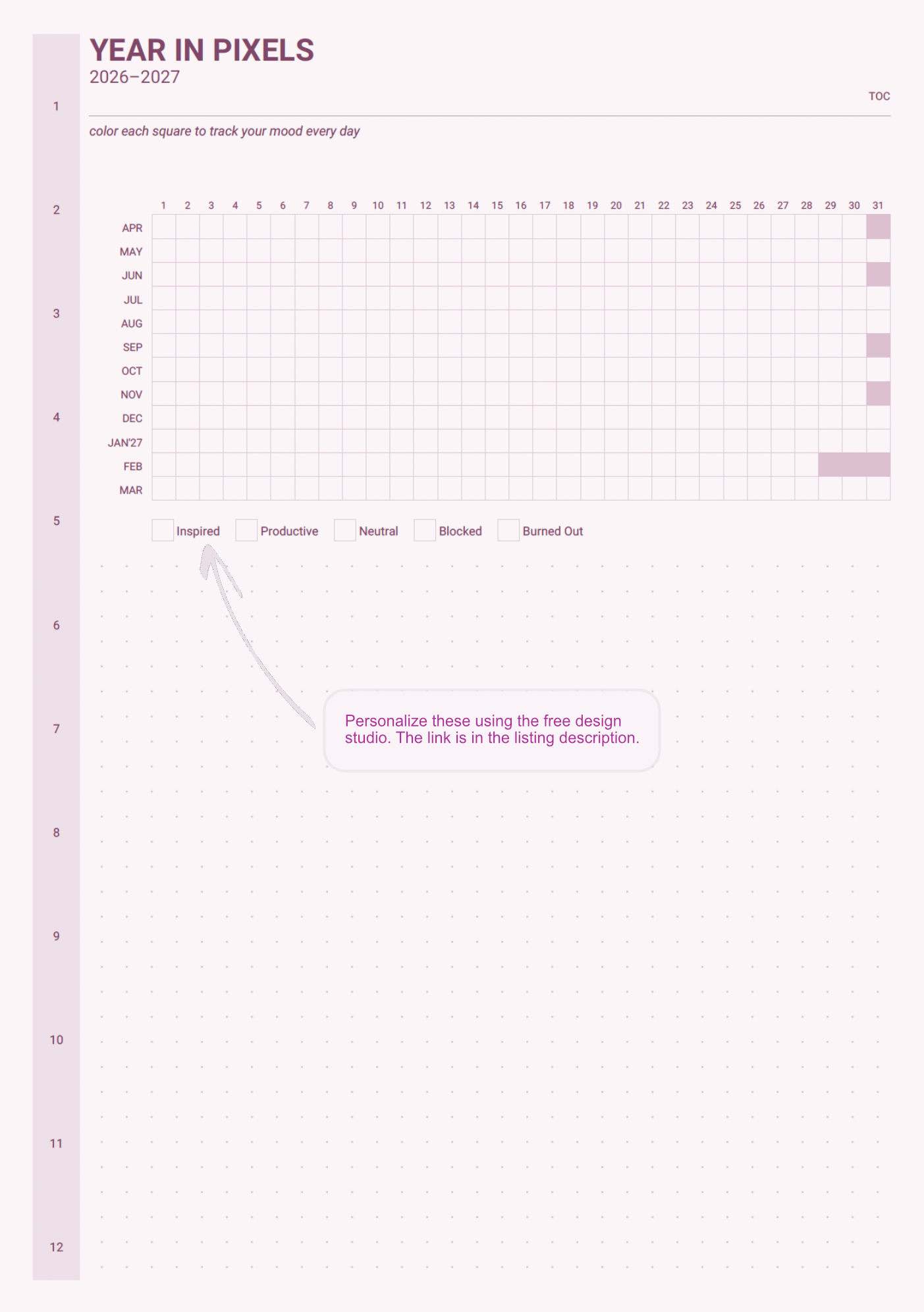 Year in pixels for content creators