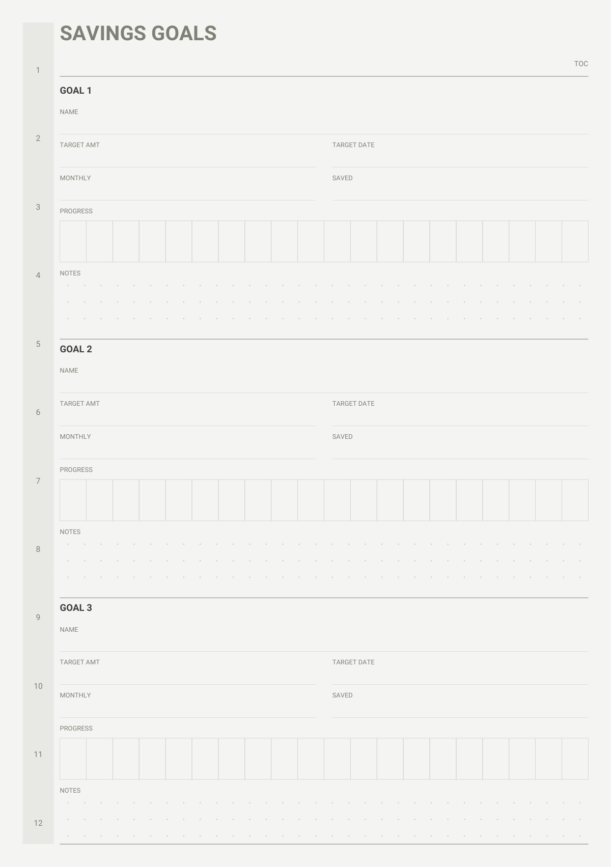 fiance savings goals page