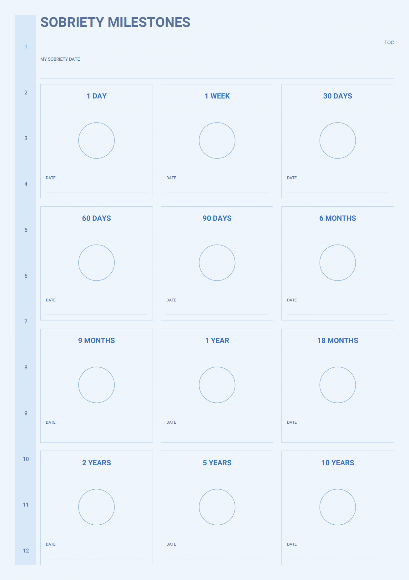 Sobriety milestone tracker