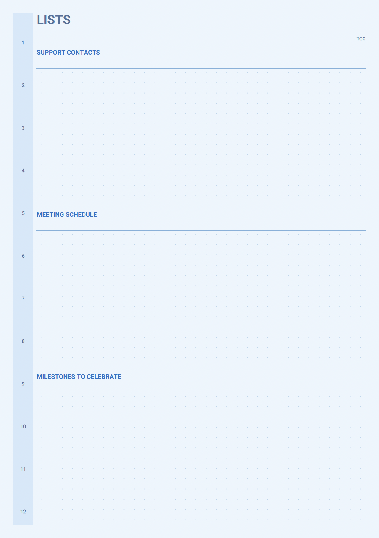 Recovery my lists page