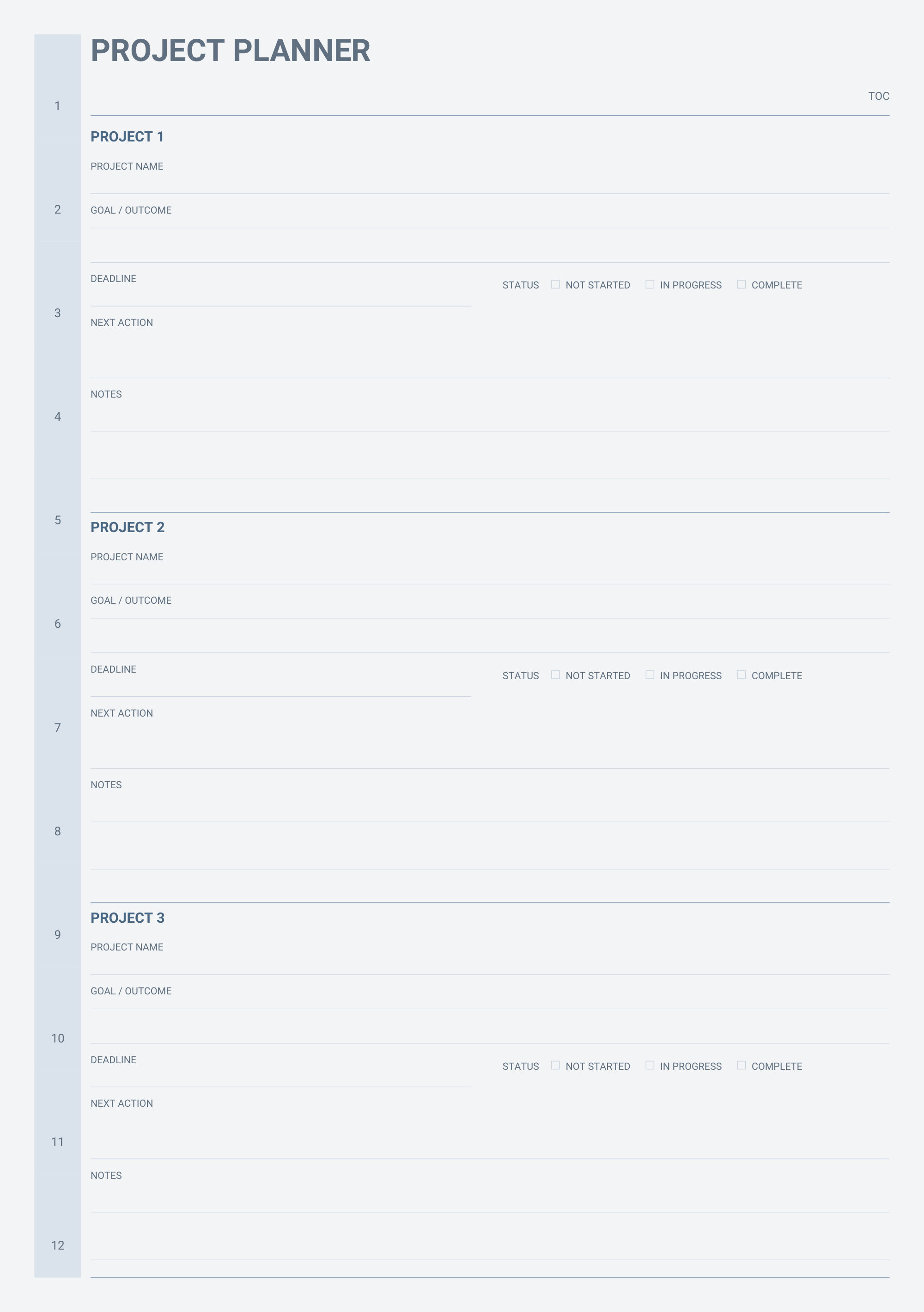 Project planner and pipeline tracker